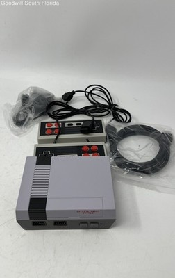 Mini Game Entertainment System Gray Home Console With Accessories Not Tested