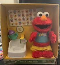 PLAYSKOOL Hasbro Sesame Street POTTY TIME ELMO 11" Talking Singing Plush RARE