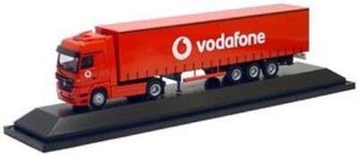 Mercedes Benz Actros Aerocab & Vodafone Trailer AWM HO 1/87 Scale Diecast model