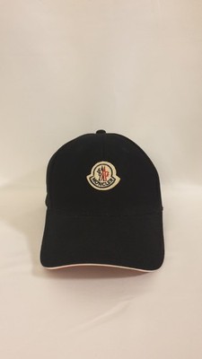 Moncler Cap Mütze schwarz verstellbar Baumwolle Markenmode Klamotten