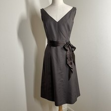 J. Crew Women’s Brown 100% Cotton - SZ 4 -V Back Sleeveless Dress