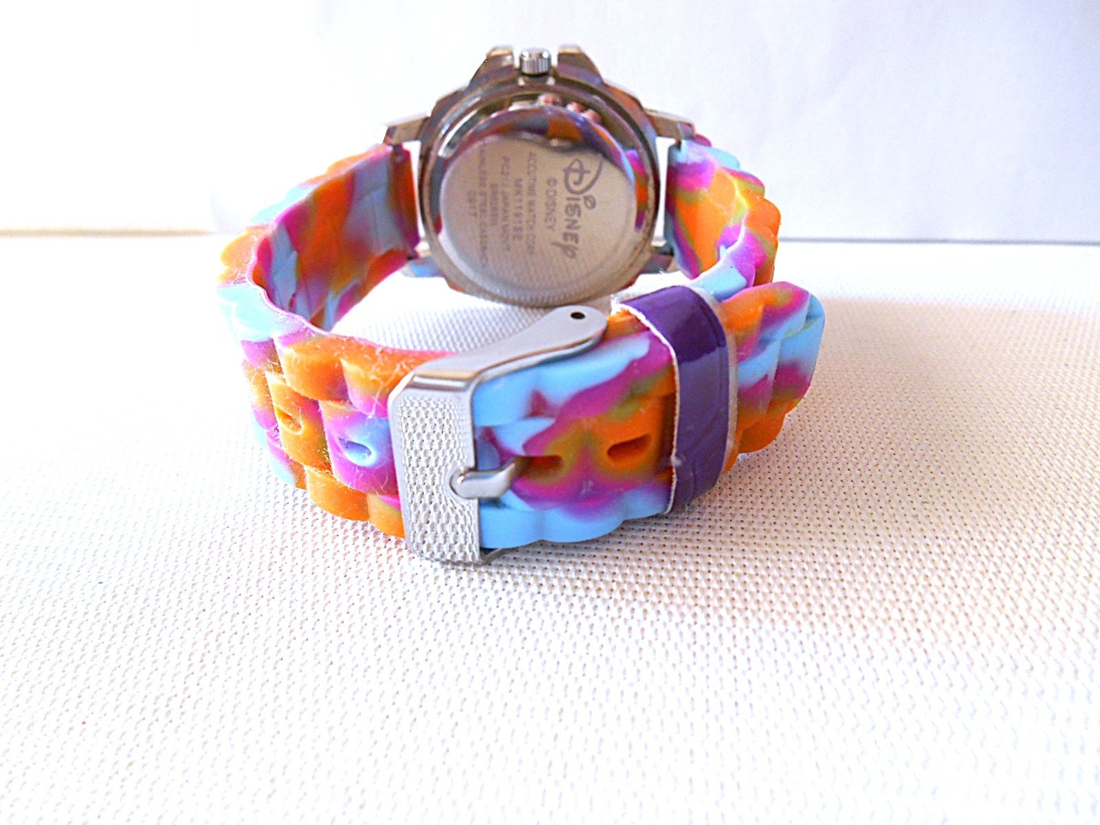 DISNEY ACCUTIME WATCH CORP MK1191SE Silvertone Mickey Mouse Watch  -New Battery