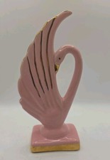 Vintage Swan Figurine Hand-painted Gold Embellishments Art Nouveau Art Deco MCM