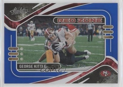 2021 Panini Absolute Red Zone Spectrum Blue 28/35 George Kittle #RZ6 7i2