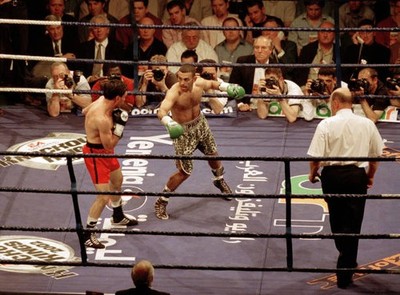 Prince Naseem Hamed enroute to victory at his IBO World featherwei- Old Photo 1