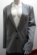 Bcbg Maxazria Heather Grey Long Smart Jacket L Uk 12/14 Ret £155 Bnwt