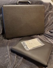 Vtg Samsonite Dispatch Hardshell Briefcase Atache Case 2 Keys &Binder 1988 Black