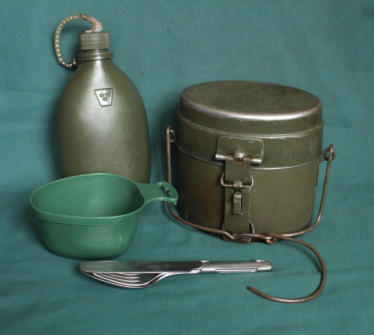 Swedish Army Stainless mess kit Enmanskök Kokkärl M40 BEST BUSHCRAFT