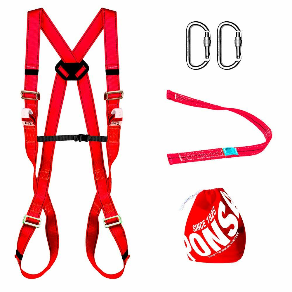 Kit di protezione anticaduta: Imbracatura con 2 punti di ancoraggio EN361 (z9G)