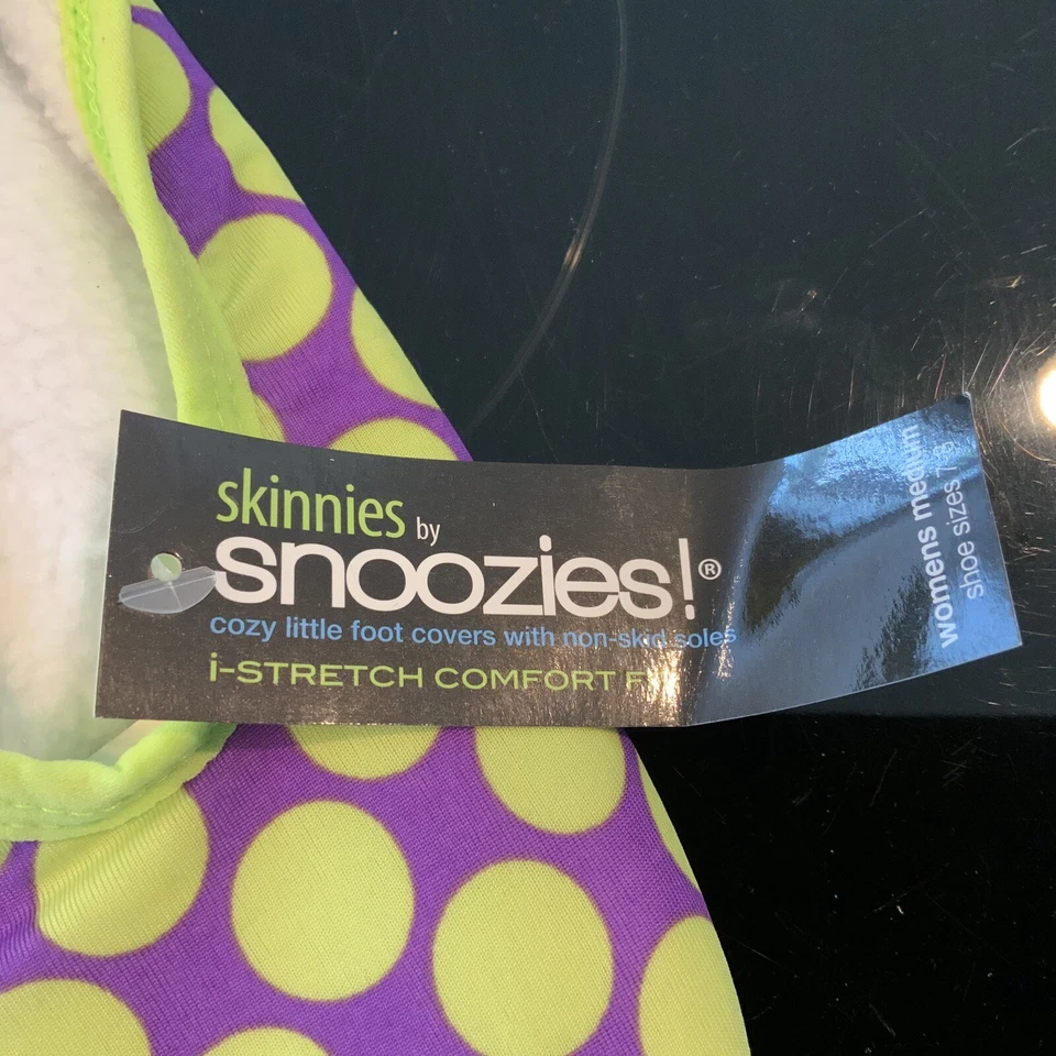 Snoozies Mujer Elástico Cómodo Skinnies Elástico Púrpura Lunares Mediano 7/8 Foto 3 de 4