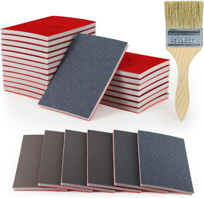 20Pcs 180-3000 Grit Sanding Sponge Set (180/320/400/600/800/1000/1200/1500/2000/