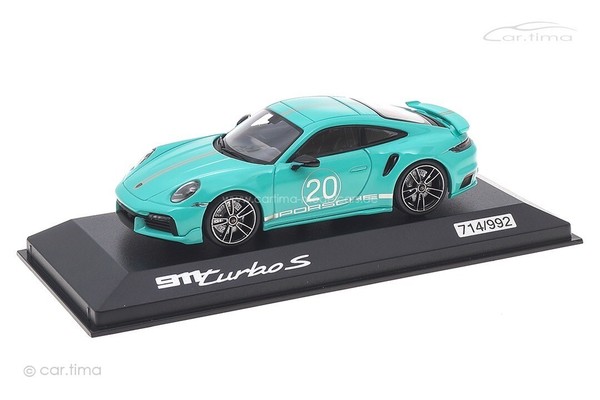 Porsche 911 (992) Turbo S 20Th Anniversary China MintgrüN Minichamps 1:43 WAP020-image