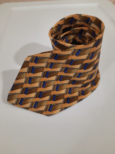 Robert Talbott Studio Herren 100 % Seide Krawatte Krawatte 58 x 4 breit orange blau USA neuwertig - Bild 5 von 12