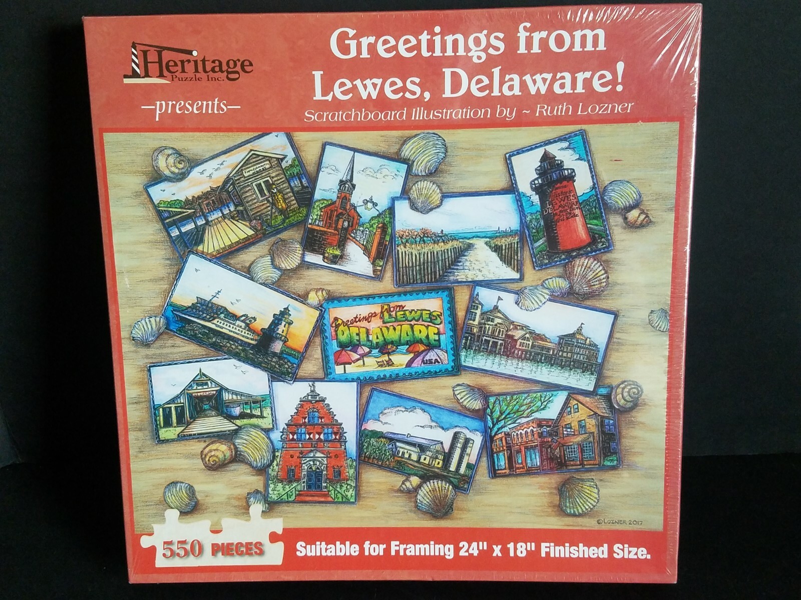 NEW SEALED Greetings From Lewes Delaware 550 Piece 24"m X 18" Puzzle eBay