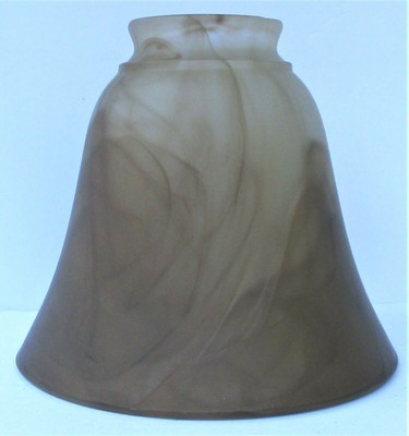 Swirl Glass Globe Shade Brown Frosted Ceiling Fan Light Fixture Lamp