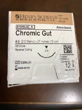 Henry Schein Dental 4-0 Chromic Gut Suture C6  27"  same as Look 559B