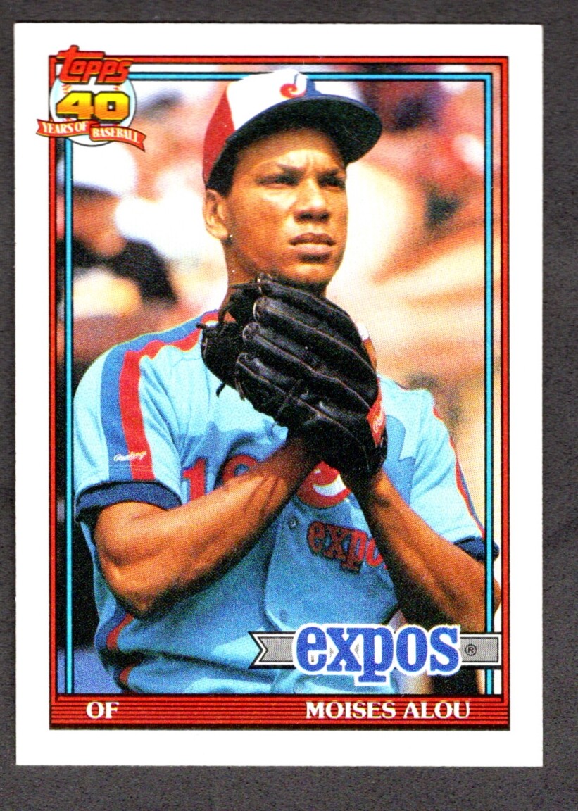 MOISES ALOU EXPOS 1991 TOPPS #526 - ERROR VARIATION (0 PIRATES