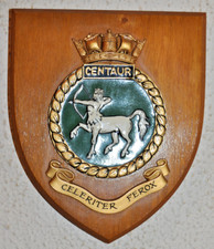 HMS Centaur ward room plaque shield Royal Navy RN