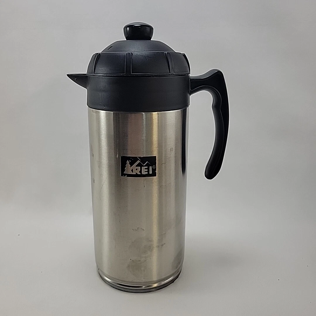 REI French Press Coffee Maker Double Walled Stainless Steel Vacuum Insulated
