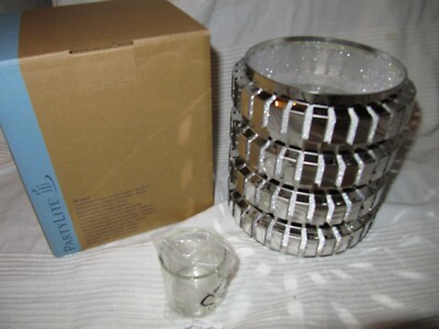 Neu! OVP! PartyLite Kerzenhalter Minoko Mittel P91537 + PartyLite Teelicht