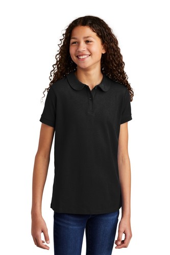 Port Authority YG503 Girls Cotton/Polyester Silk Touch Peter Pan Collar Polo - Picture 2 of 7