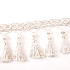 UK 1M Tassel Fringe Beads Edging Trim Sewing Crafts Cushion Curtain Accessories