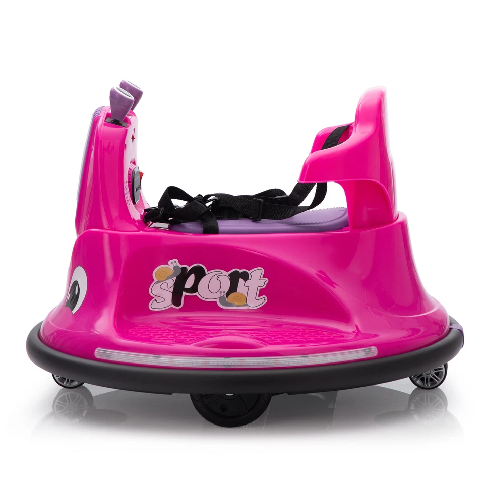 New 12V Kids Ride on Bumper Car 360°Battery Powered LED Vehicle Bumping Toy Safe - Image 3 of 4