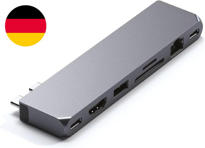 SATECHI USB-C Hub Multiport Adapter Pro Hub Max, USB4, USB-A Datenport, USB-C Da