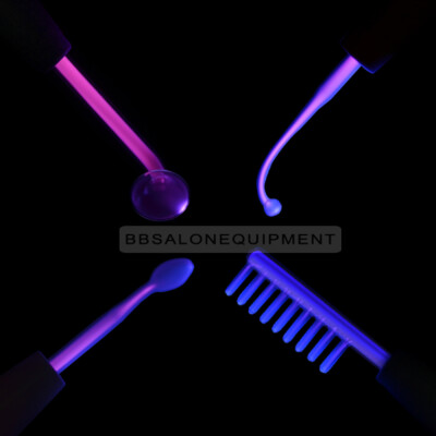 4 PCS Violet High Frequency Electrode Replacement Wands For High Freqeuncy Unit