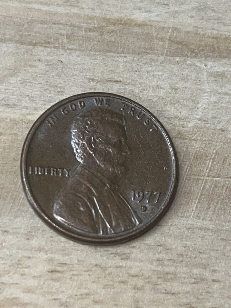 RARE 1977 D LINCOLN PENNY ERROR ON D - Almost All Filled In