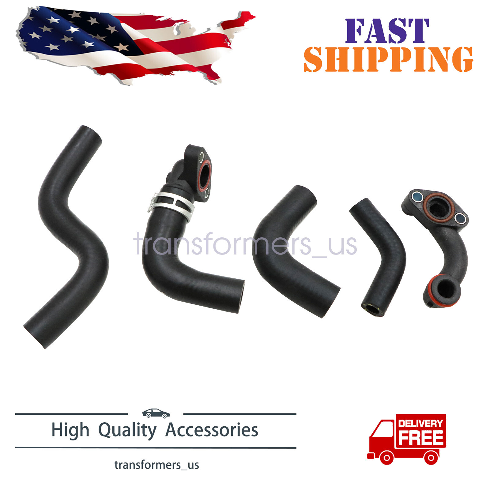 5PC Radiator Coolant Hose Kit For Jeep Grand Cherokee 68253365AA 68211200AC