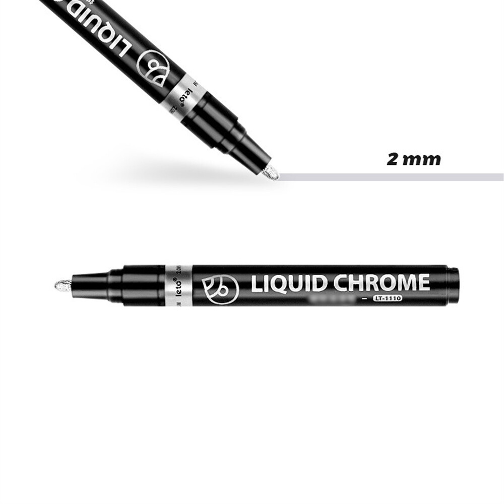 0.82mm Gold Silver Copper Colour Gloss Mirror Liquid Chrome Marker