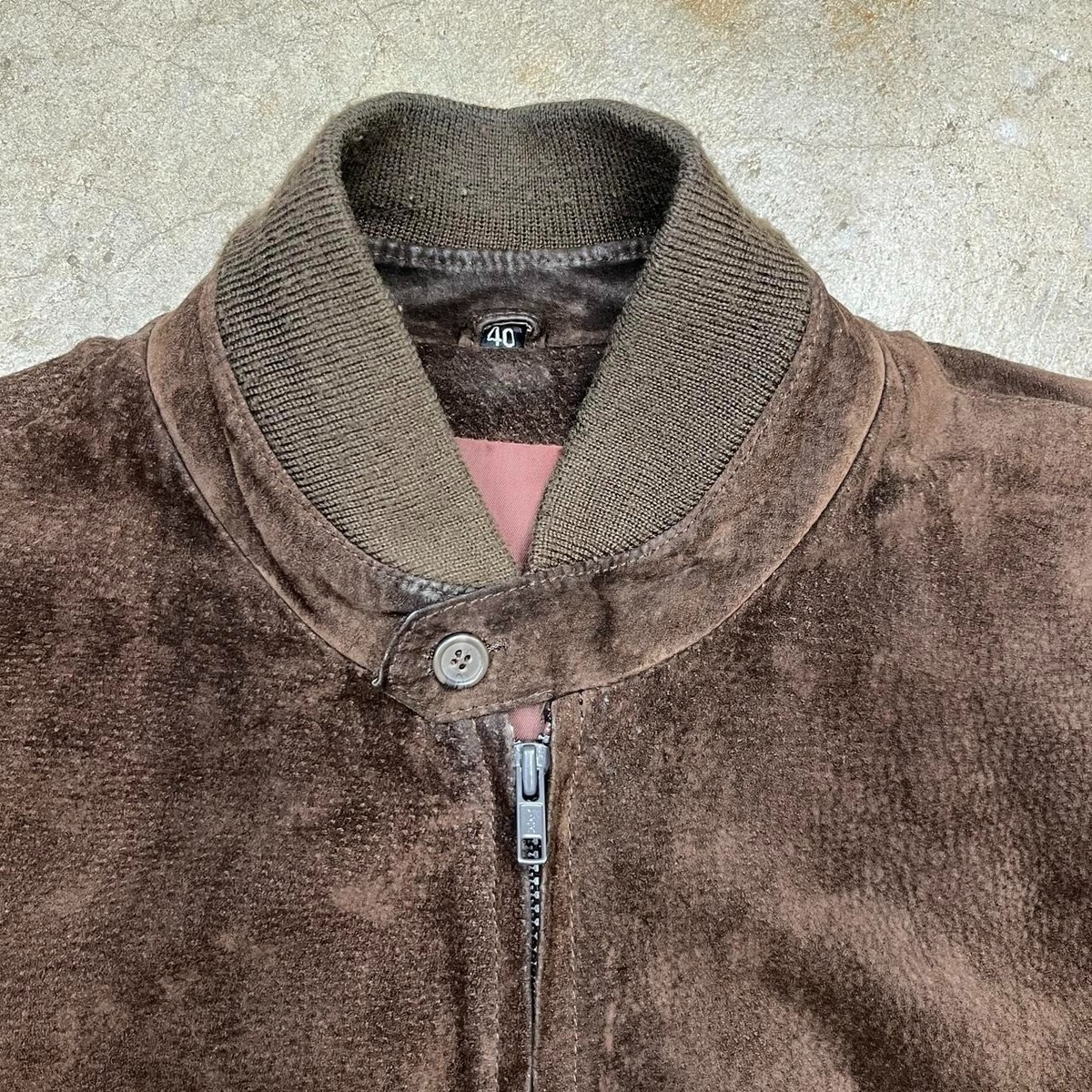 Vintage Suede Leather Bomber Jacket | eBay