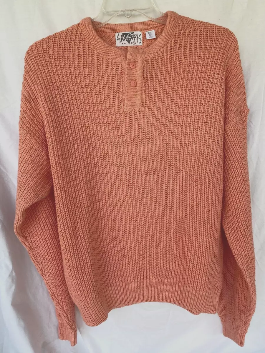 VTG 80 s SATURDAYS PULLOVER LIGHT PEACH SWEATER NEW WITH TAGS