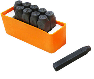10 PC NUMBERS 0-9 Hand Steel Punch Die Stamps 1/4'' 6MM Marking Metal Stamping