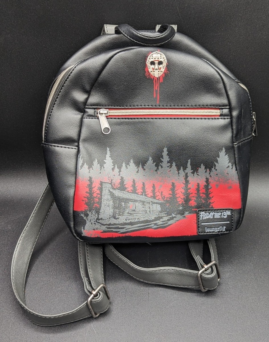 Loungefly Black Red Friday The 13th Jason Voorhees Forest  display picture 3