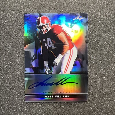 2013 Leaf Metal Draft JESSE WILLIAMS #BA-JW2 Rookie AUTO 69/99 - FOOTBALL CARD
