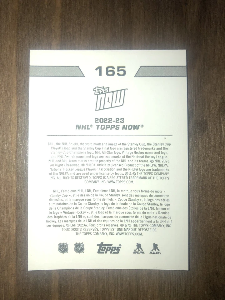 JAXSON STAUBER 2022-23 Topps Now Stickers ROOKIE Print Run #/212 (#165) - Image 2 of 2