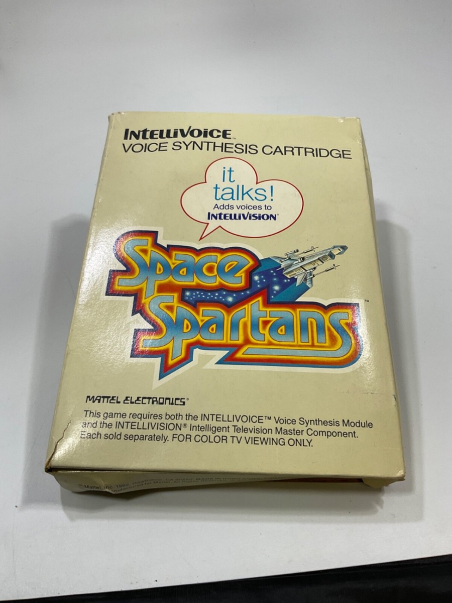 Mattel Intellivision Space Spartans Boxed Video Game Complete 
