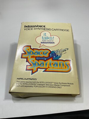 Mattel Intellivision Space Spartans Boxed Video Game Complete Intellivoice