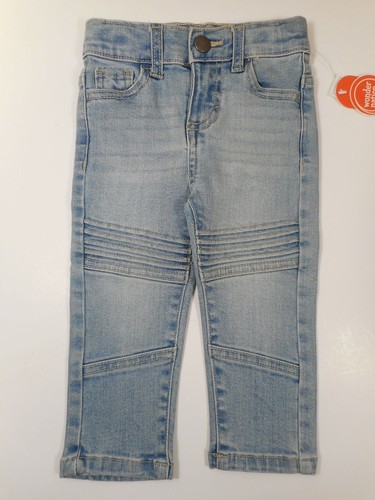 Toddler Girls Blue Jeans Reinforced Knee Baby Denim Pants 12mos, 18mo, 2T, 5T - Picture 3 of 8