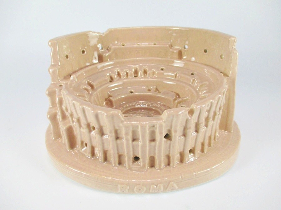 Rome Colosseum Colosseum Porcelain Model 18cm Brown Light Souvenir Italy