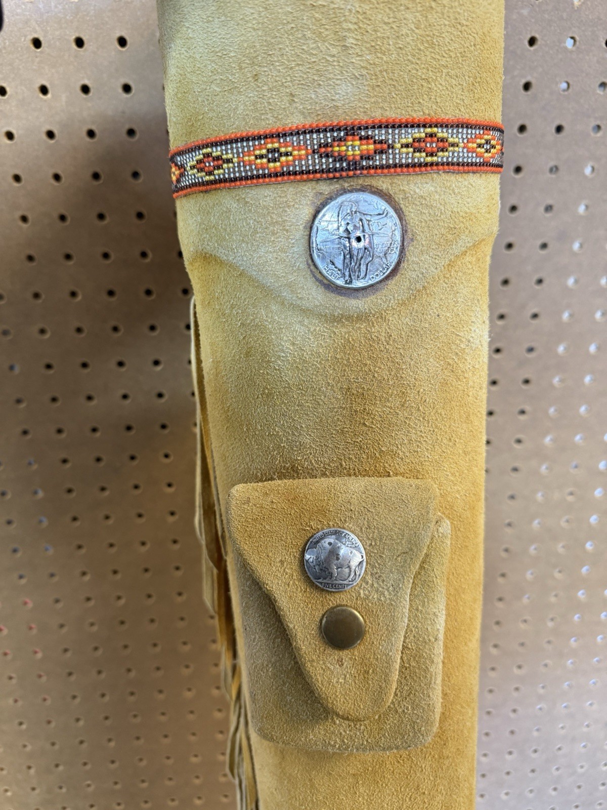 Custom Leather Back Quiver Beaded