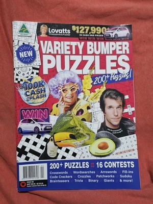 #136 Lovatts VARIETY BUMPER PUZZLES,2025,Crosswords,Arrowords,Sudoku,Trivia,200+