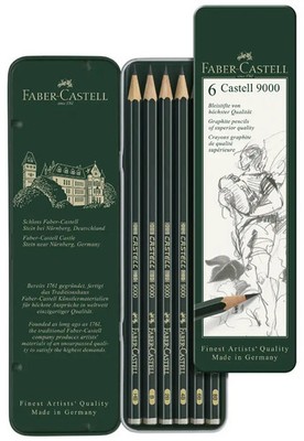 2 bis 40x FABER-CASTELL Bleistift CASTELL 9000, 6er Metalletui SPARE BIS ZU 42%