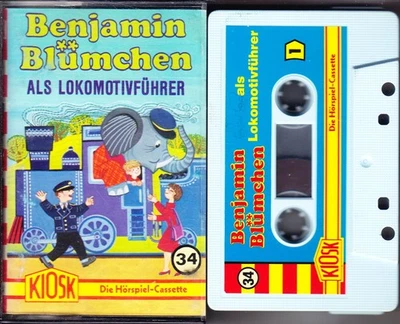 MC Benjamin Blümchen 34 - Benjamin Blümchen als Lokomotivführer - KIOSK alt blau - Bild 1 von 3