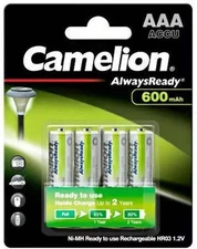4 CAMELION AAA RECHARGEABLE BATTERIES ALWAYS READY 800mAh 4BL NIMH WHITE NEW