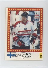 1991 Semic Hockey World Championship Stickers Milky Way Back Jari Kurri HOF 0i4g