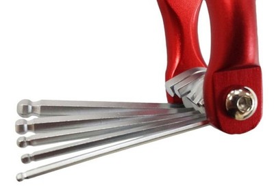 Sechskantschlüssel-Satz Kugelkopf metrisch 8-teilig klappbar Aluminiumrahmen - Toolzone KDPHX055