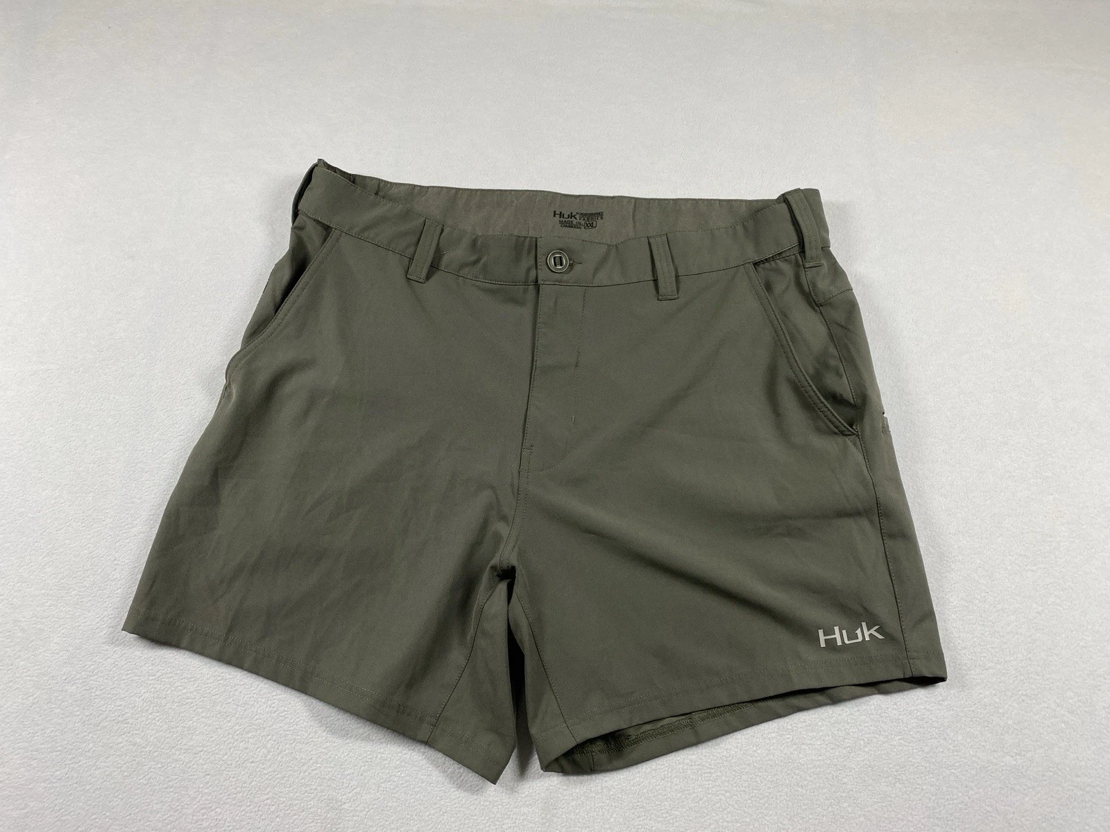 Huk Performance Shorts Mens 2XL Green Fishing Outdoors Hiking Stretch 6"